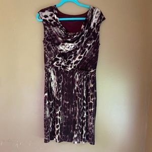 LADIESwomen's size 12 brown tan animal print dress RONI NICOLE